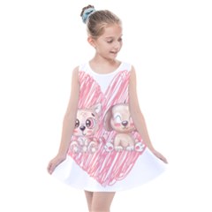 Paw Dog Pet Puppy Canine Cute Kids  Summer Dress by Sarkoni