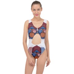 Gorilla Ape Zoo Mammal Usa Center Cut Out Swimsuit by Sarkoni