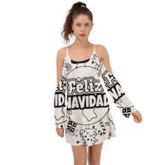 Christmas Santa Snow Happy Joy Boho Dress by Sarkoni