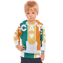 Cat Kitten Pet Animal Feline Cat Kids  Hooded Pullover by Sarkoni