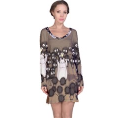 Cute Anime Scenery Artwork Fanart Long Sleeve Nightdress by Bedest