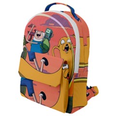 Finn And Jake Adventure Time Bmo Cartoon Flap Pocket Backpack (small) by Bedest