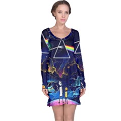 Trippy Kit Rick And Morty Galaxy Pink Floyd Long Sleeve Nightdress by Bedest