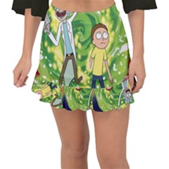 Rick And Morty Adventure Time Cartoon Fishtail Mini Chiffon Skirt by Bedest