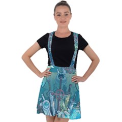 Adventure Time Lich Velvet Suspender Skater Skirt by Bedest