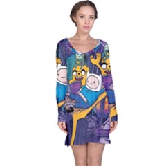Adventure Time Finn  Jake Marceline Long Sleeve Nightdress by Bedest