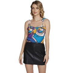 Adventure Time Finn  Jake Marceline Flowy Camisole Tie Up Top by Bedest