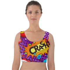 Crash Bang Adventure Time Art Boom Graffiti Velvet Crop Top by Bedest