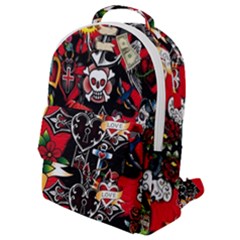 Graffiti Tatoo Skate Art Boom Flap Pocket Backpack (small) by Bedest
