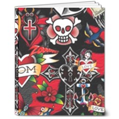 Graffiti Tatoo Skate Art Boom 8  X 10  Hardcover Notebook by Bedest