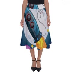 Spaceship Astronaut Space Perfect Length Midi Skirt by Hannah976