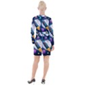 Spaceship Astronaut Space Button Long Sleeve Dress View2