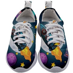 Spaceship Astronaut Space Kids Athletic Shoes by Hannah976
