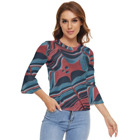Dessert Land  pattern  All Over Print Design Bell Sleeve Top by coffeus