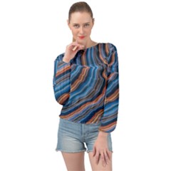 Dessert Waves  pattern  All Over Print Design Banded Bottom Chiffon Top by coffeus