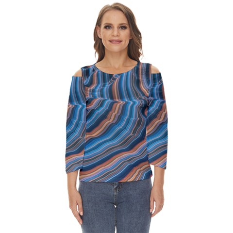Dessert Waves  pattern  All Over Print Design Cut Out Wide Sleeve Top by coffeus