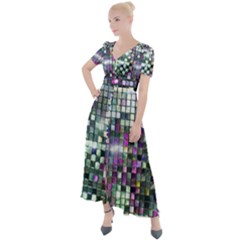 Disco Mosaic Magic Button Up Short Sleeve Maxi Dress by essentialimage365