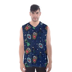 Monster Alien Pattern Seamless Background Men s Basketball Tank Top by Hannah976