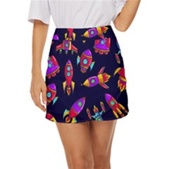 Space Patterns Mini Front Wrap Skirt by Hannah976
