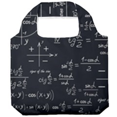 Mathematical Seamless Pattern With Geometric Shapes Formulas Foldable Grocery Recycle Bag by Hannah976