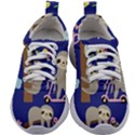 Hand Drawn Cute Sloth Pattern Background Kids Athletic Shoes View1