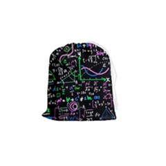 Math Linear Mathematics Education Circle Background Drawstring Pouch (small) by Hannah976