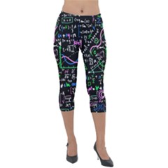 Math Linear Mathematics Education Circle Background Lightweight Velour Capri Leggings  by Hannah976