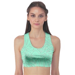 Ocean Monstera Fitness Sports Bra by ConteMonfrey