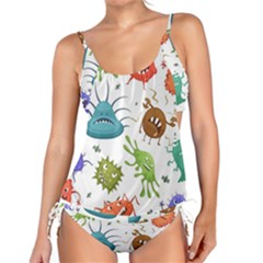 Dangerous Streptococcus Lactobacillus Staphylococcus Others Microbes Cartoon Style Vector Seamless P Tankini Set by Ravend