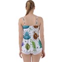 Dangerous Streptococcus Lactobacillus Staphylococcus Others Microbes Cartoon Style Vector Seamless P Babydoll Tankini Top View2