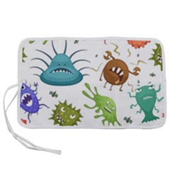 Dangerous Streptococcus Lactobacillus Staphylococcus Others Microbes Cartoon Style Vector Seamless P Pen Storage Case (s) by Ravend