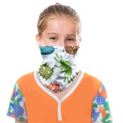 Dangerous Streptococcus Lactobacillus Staphylococcus Others Microbes Cartoon Style Vector Seamless P Face Covering Bandana (kids) by Ravend