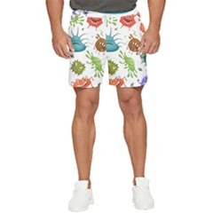 Dangerous Streptococcus Lactobacillus Staphylococcus Others Microbes Cartoon Style Vector Seamless P Men s Runner Shorts by Ravend
