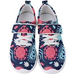 Seamless Pattern Microbes Virus Vector Illustration Men s Velcro Strap Shoes by Ravend