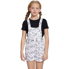 Abstract Classic Blue Background Kids  Short Overalls by Apen