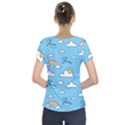 Sky Pattern Short Sleeve Front Detail Top View2