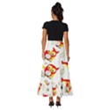 Seamless Pattern Vector Owl Cartoon With Bugs Tiered Ruffle Maxi Skirt View4