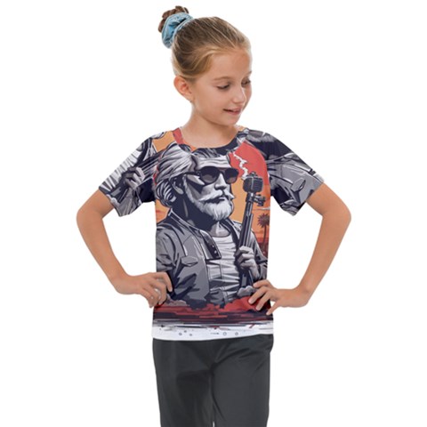 Ai Generator T Hirt Design Kids  Mesh Piece T-shirt by Shahriya