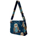 Seamless Pattern Owls Dreaming Full Print Messenger Bag (S) View2