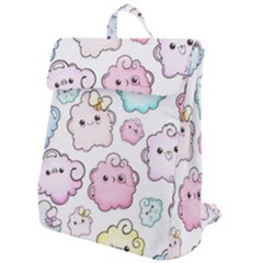 Cute Doodle Cartoon Seamless Pattern Flap Top Backpack by Apen