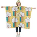 American Golden Ancient Totems Women s Hooded Rain Ponchos View1