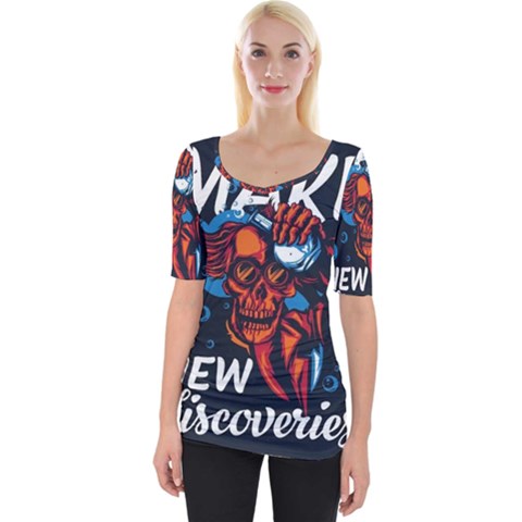 Dont Fear Wide Neckline T-shirt by Saikumar
