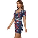 Dont fear Low Cut Cap Sleeve Mini Dress View2