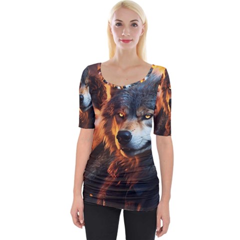 Be Dare For Everything Wide Neckline T-shirt by Saikumar