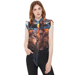 Be Fearless Frill Detail Shirt by Saikumar
