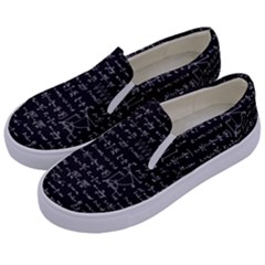 Math Equations Formulas Pattern Kids  Canvas Slip Ons by Ravend