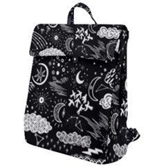 Vector Set Sketch Drawn With Space Flap Top Backpack by Ravend
