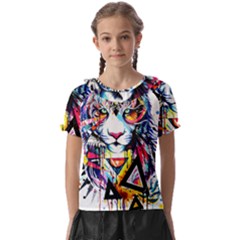 Lion  Kids  Frill Chiffon Blouse by saad11