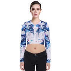 Cat Long Sleeve Zip Up Bomber Jacket by saad11