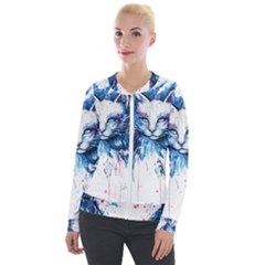 Cat Velvet Zip Up Jacket by saad11